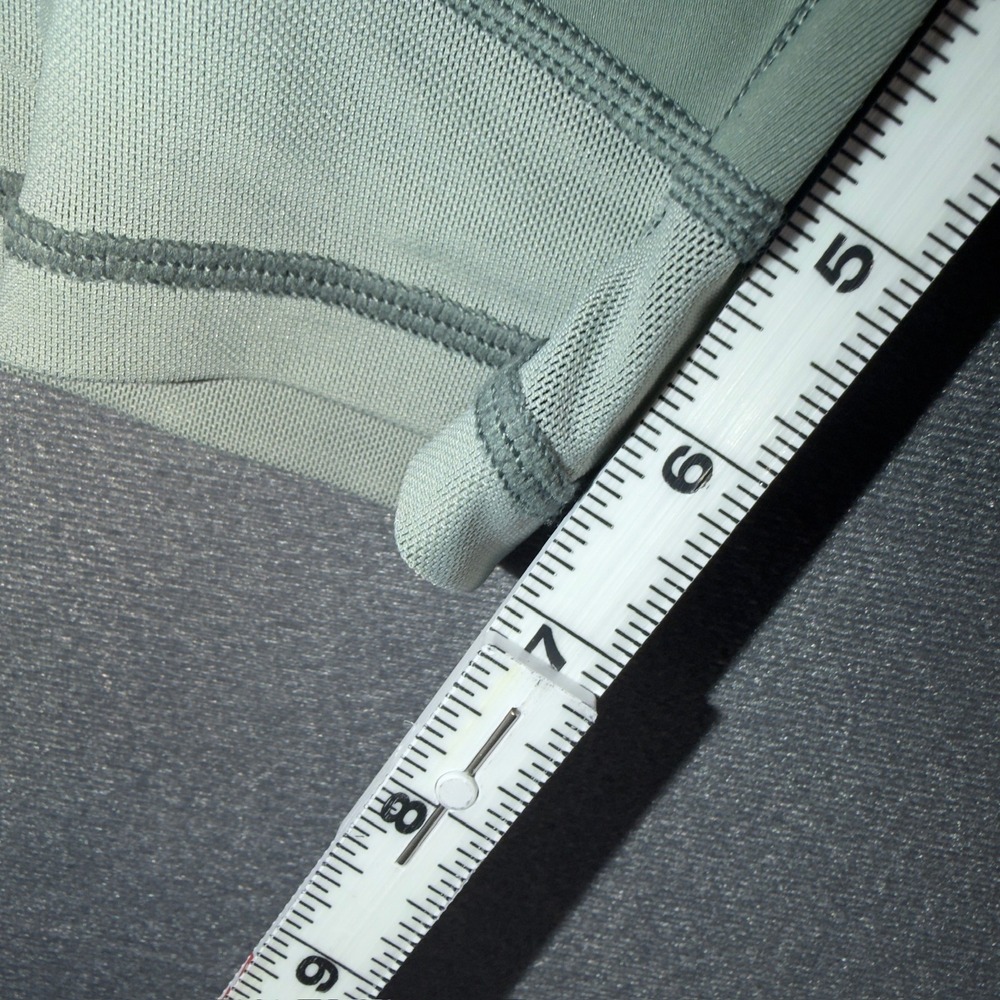 Aerie Chill Play Move Sage Green High Waisted Mesh Pocket Biker Shorts Womens S - Picture 5 of 8